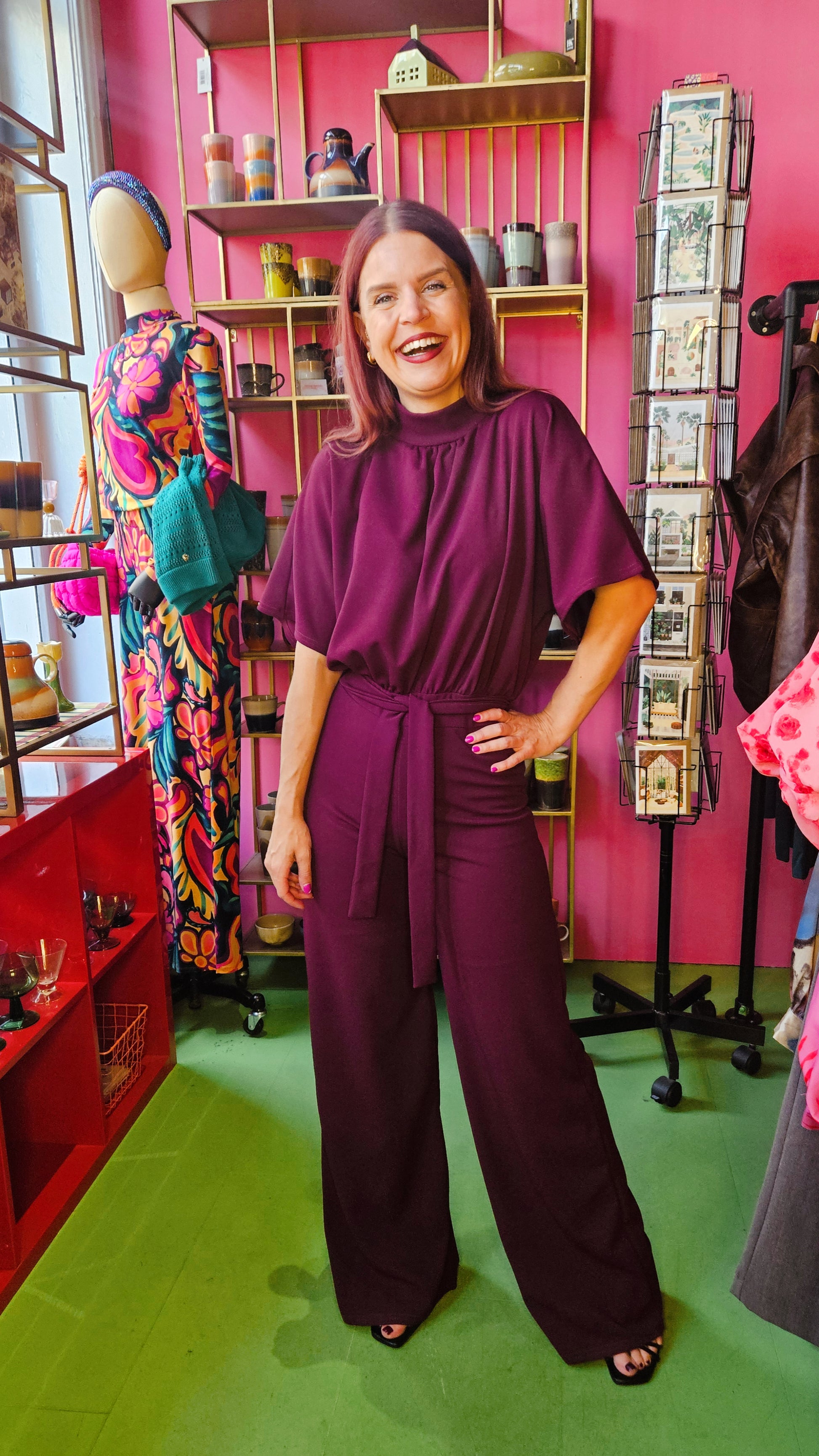 JUMPSUIT | GIRL TURTLENECK - DARK BORDEAUX