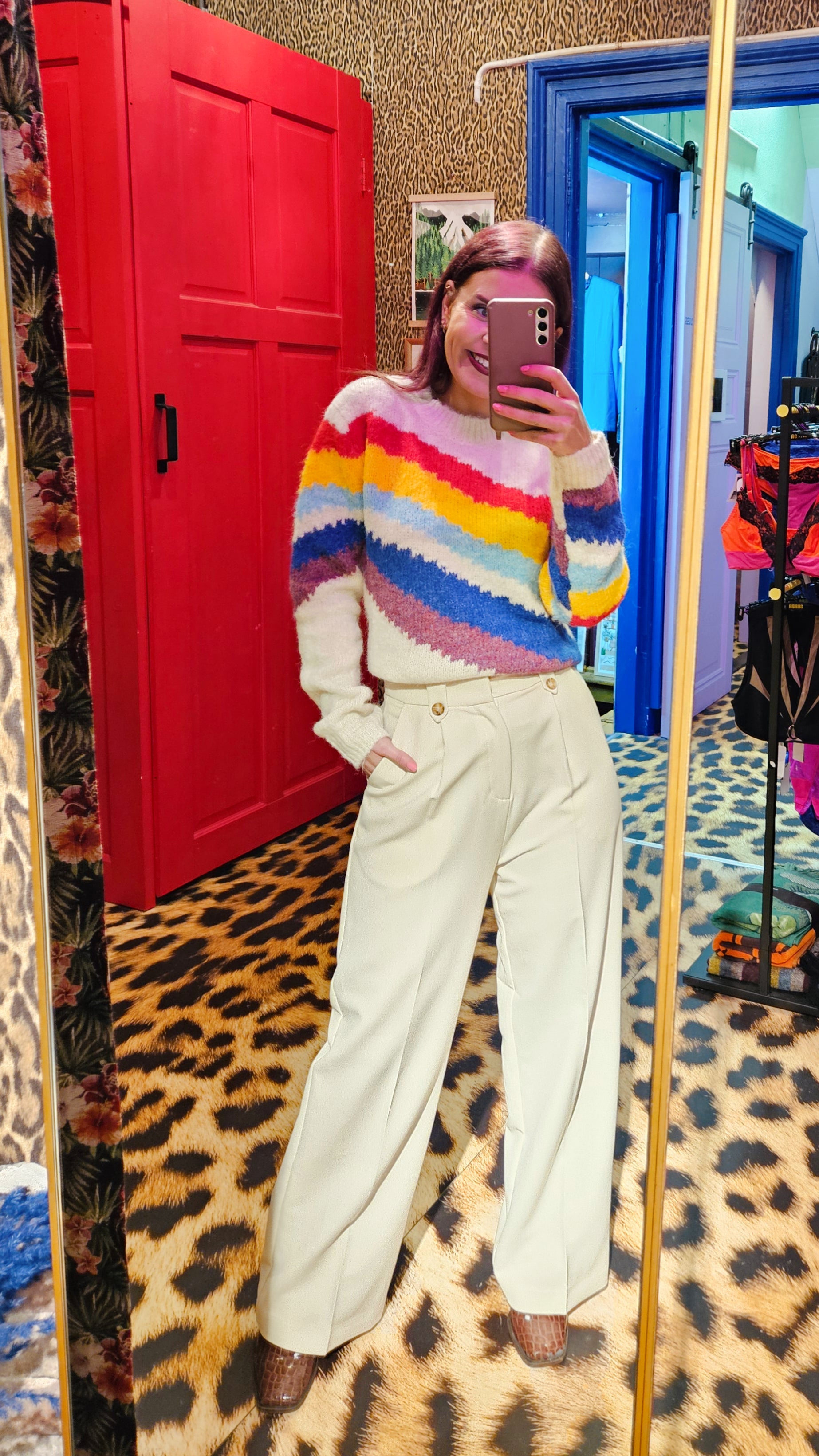 LOVING RAINBOW KNIT - ECRU