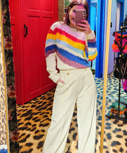 LOVING RAINBOW KNIT - ECRU