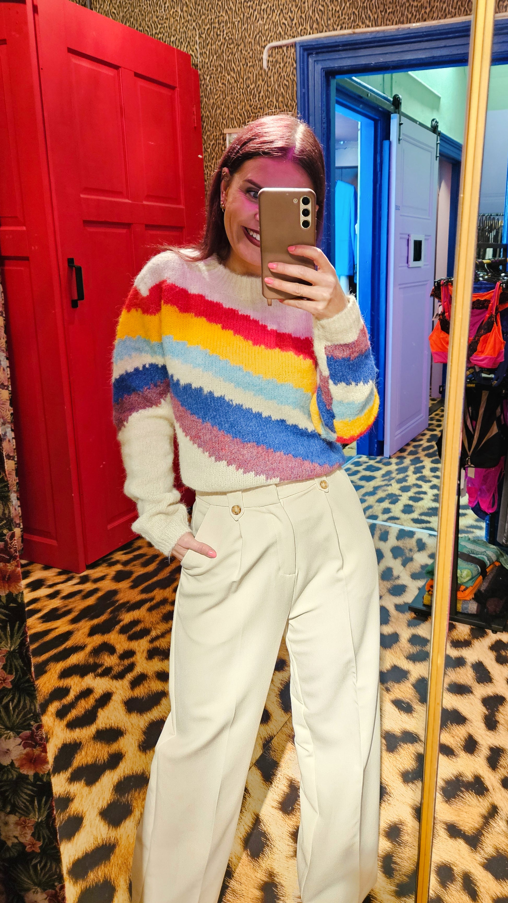 LOVING RAINBOW KNIT - ECRU