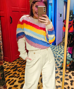 LOVING RAINBOW KNIT - ECRU