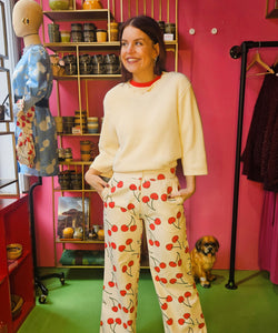 COMPAÑÍA FANTÁSTICA | CHERRY PANTS - WHITE