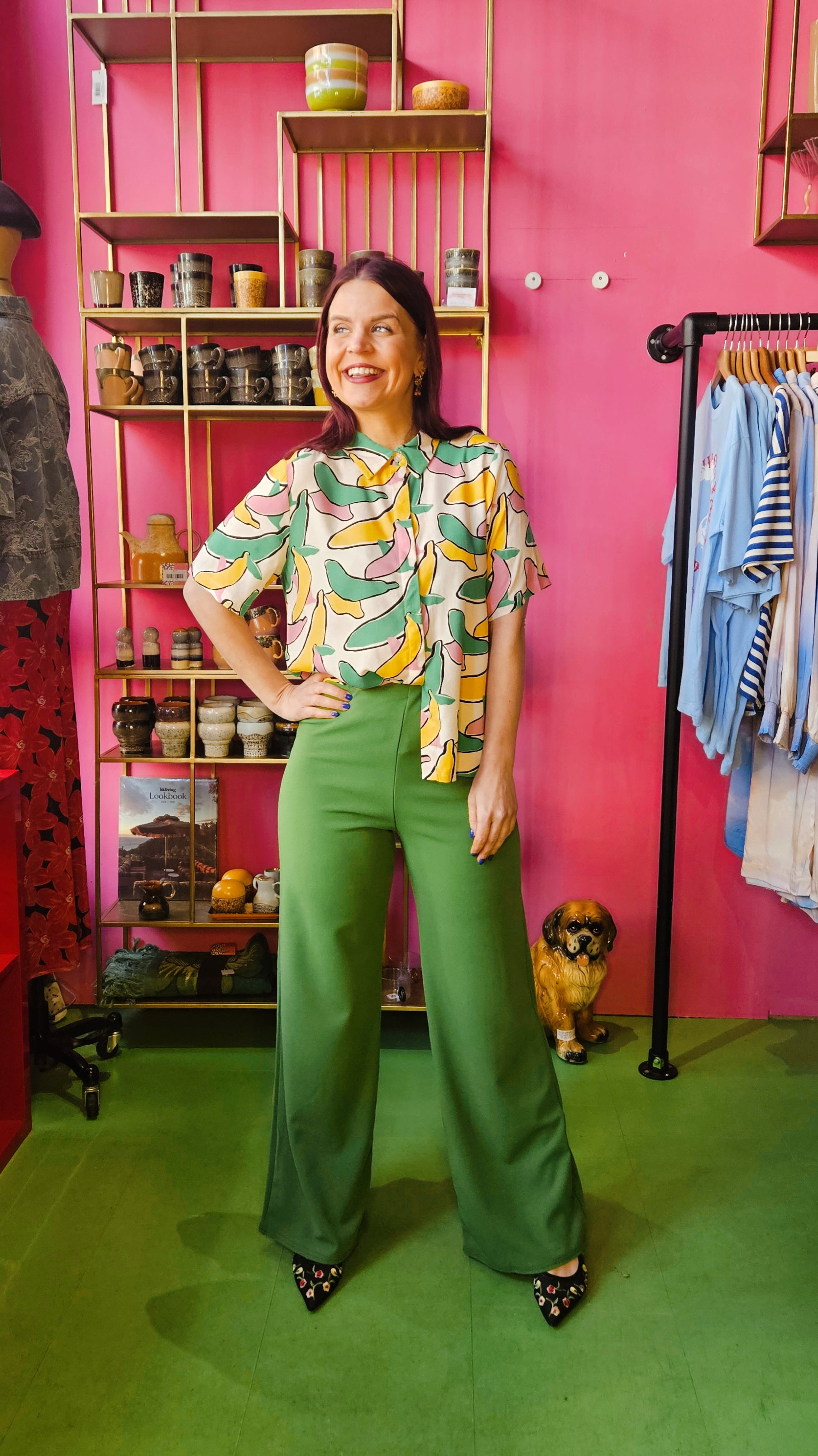 COMPAÑÍA FANTÁSTICA | BANANA ILLUSTRATION SS BLOUSE - WHITE