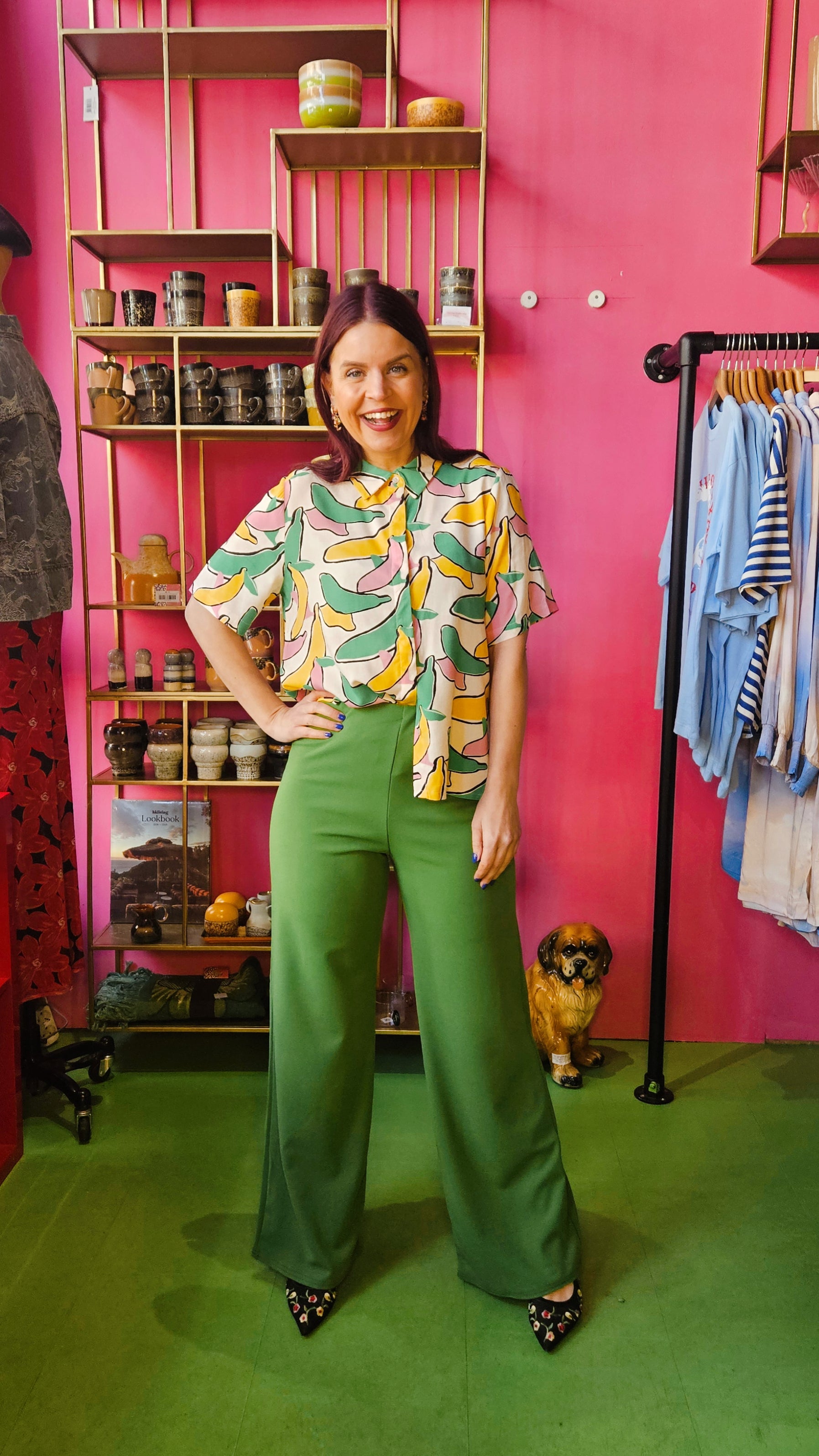 COMPAÑÍA FANTÁSTICA | BANANA ILLUSTRATION SS BLOUSE - WHITE