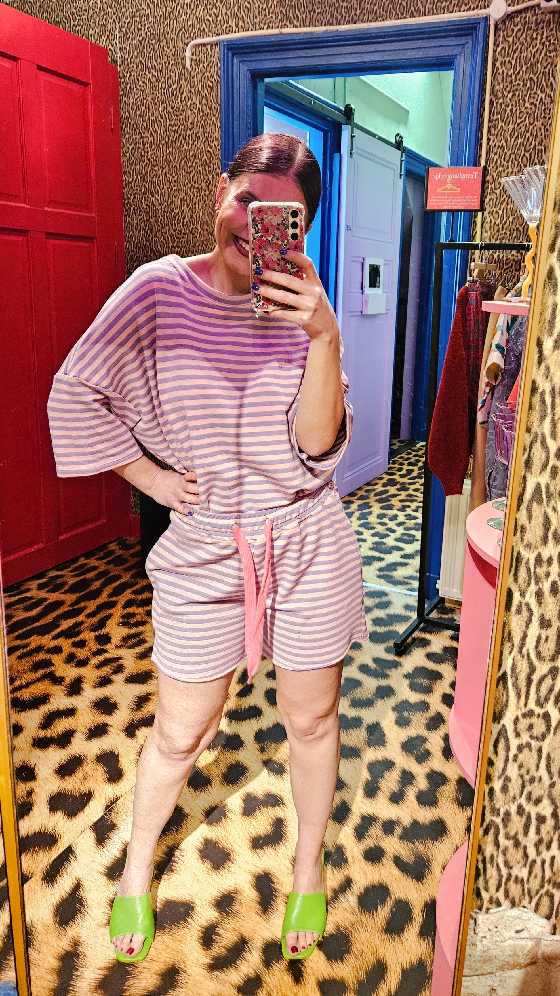 JADE STRIPED SWEAT - PURPLE