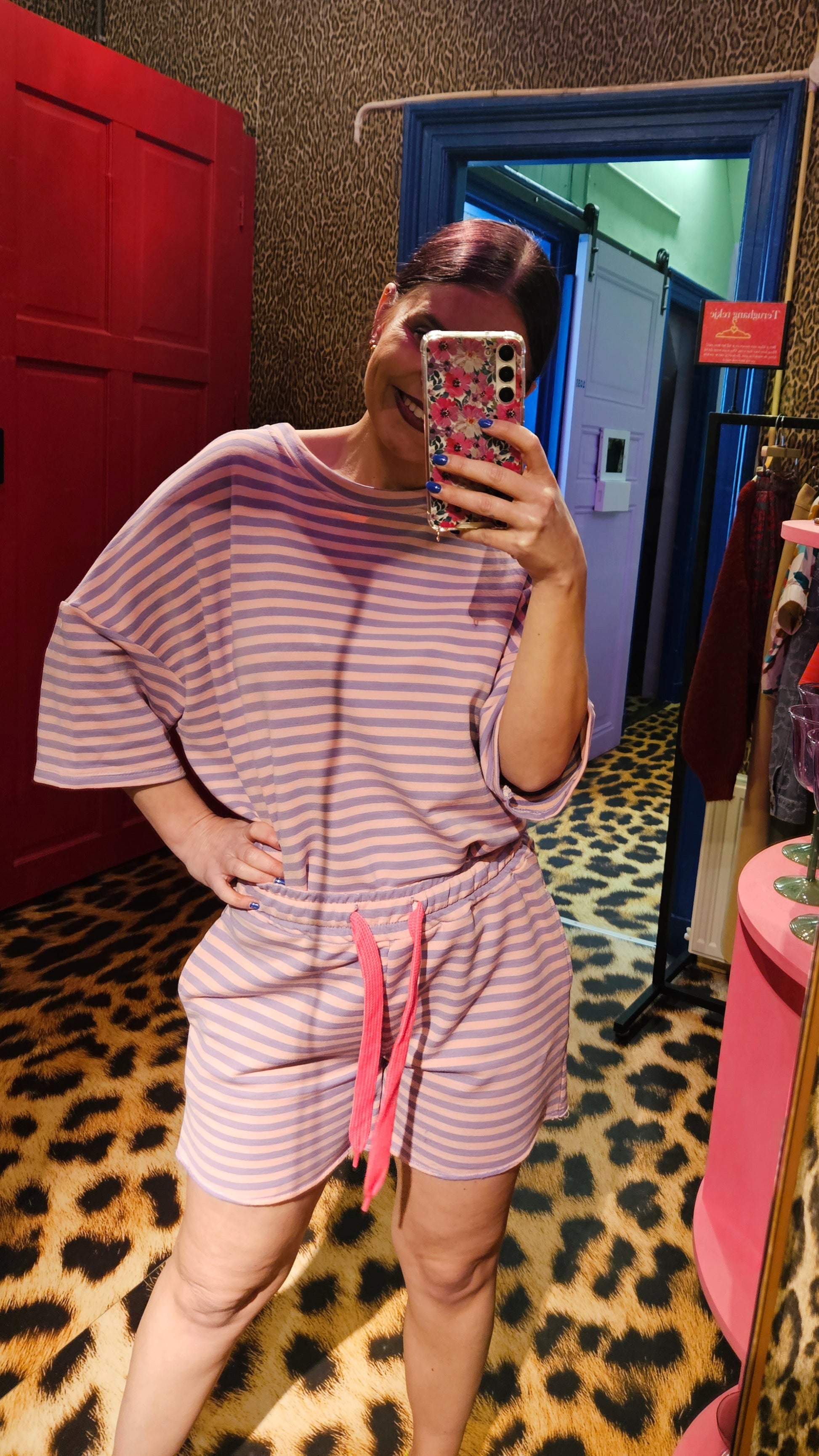 JADE STRIPED SWEAT - PURPLE