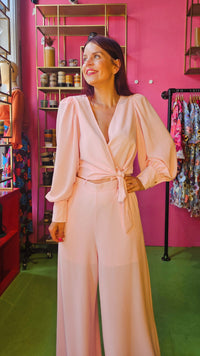 LISE WRAP BLOUSE - PINK