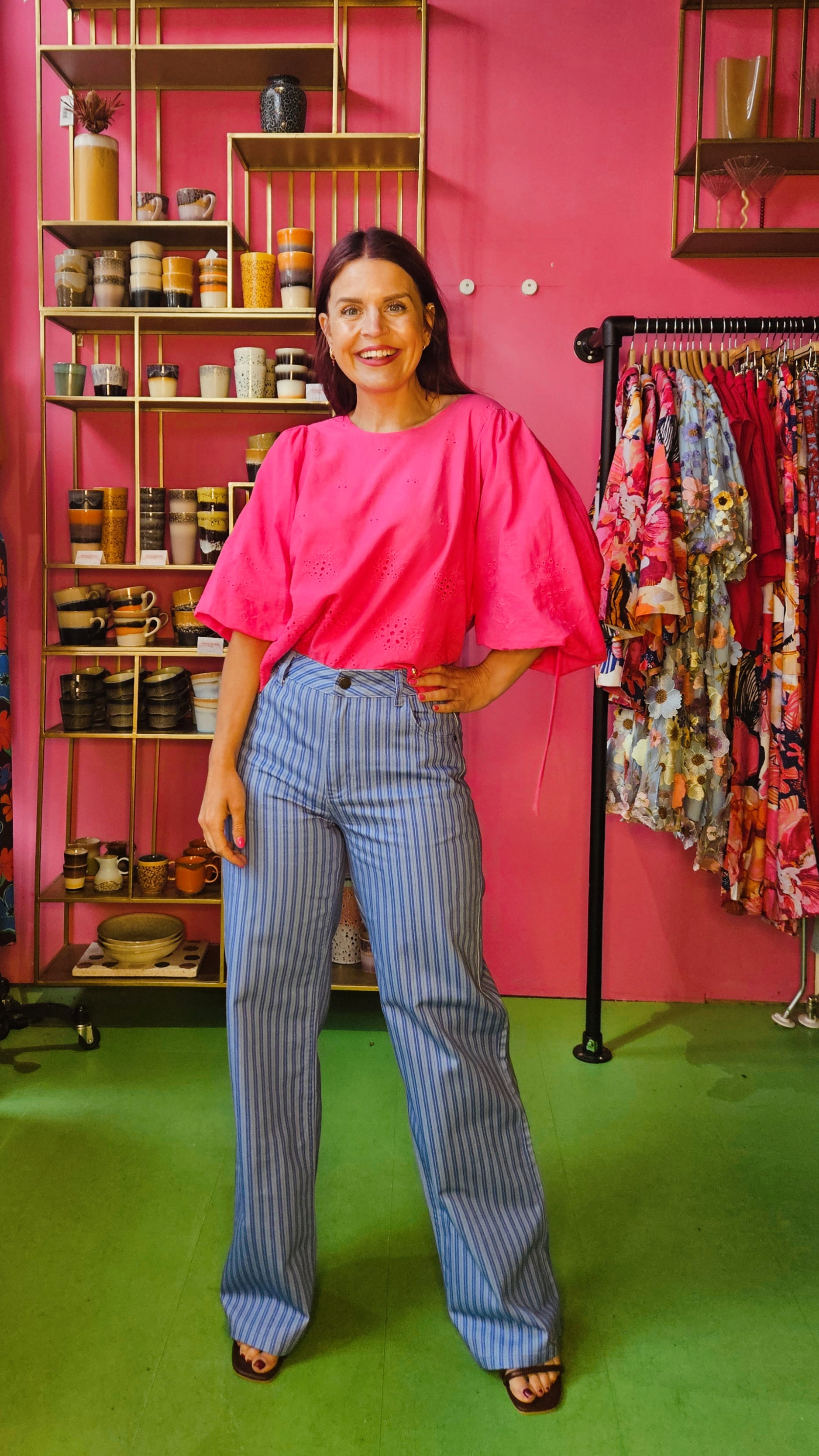 HARPER & YVE | LEVY LS TOP - HOT PINK