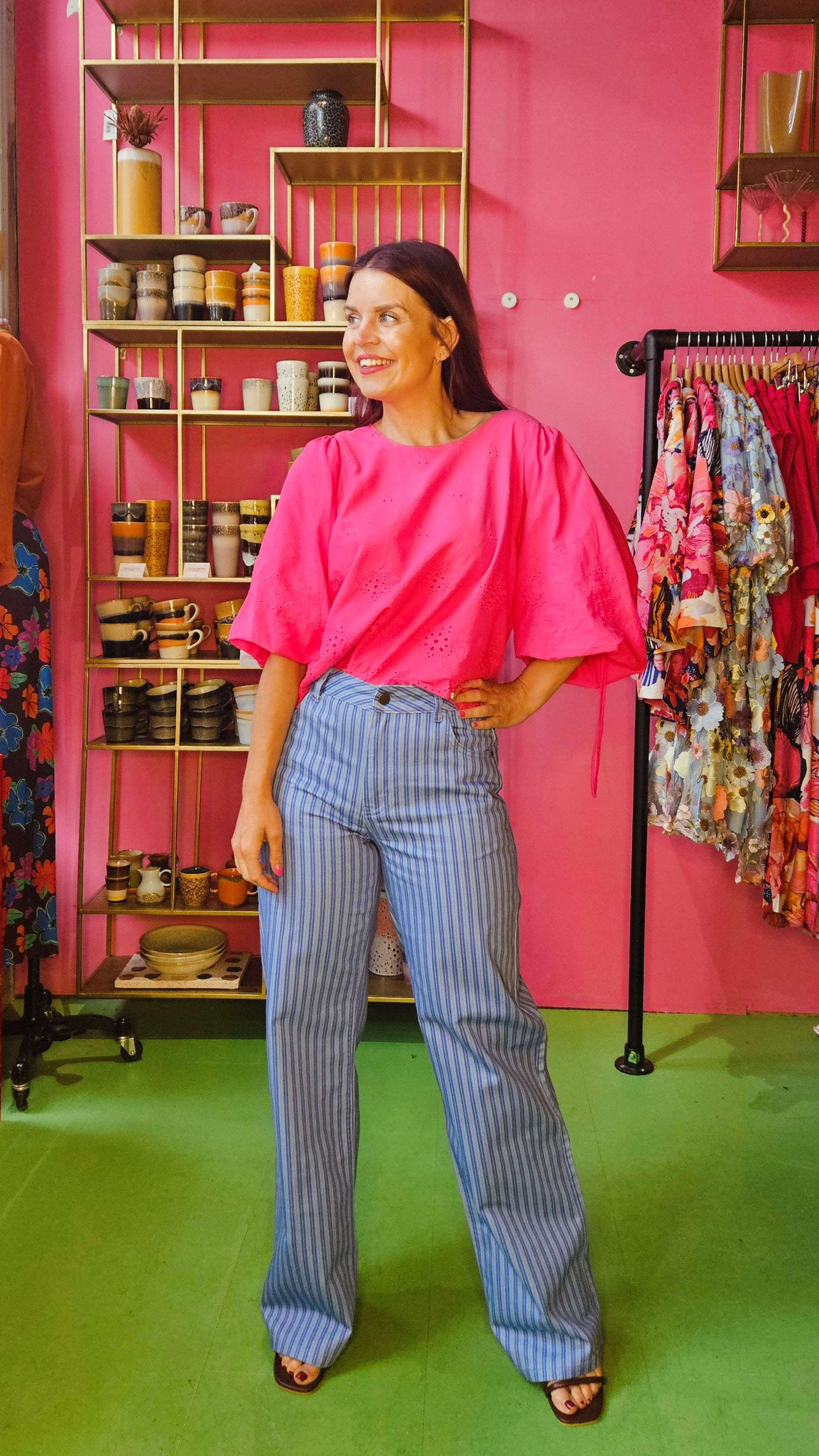 HARPER & YVE | LEVY LS TOP - HOT PINK