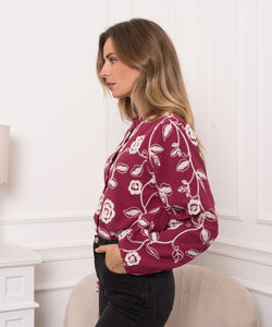 ROSES BLOUSE - BORDEAUX