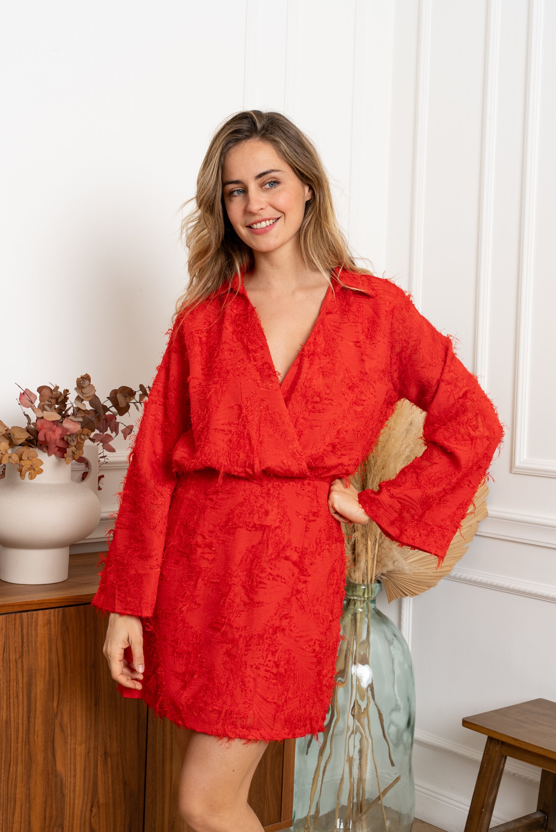 LEMONADE MOMENTS DRESS - RED