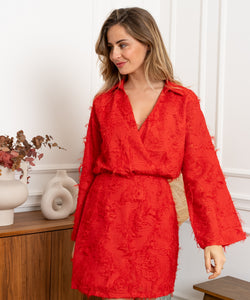 LEMONADE MOMENTS DRESS - RED