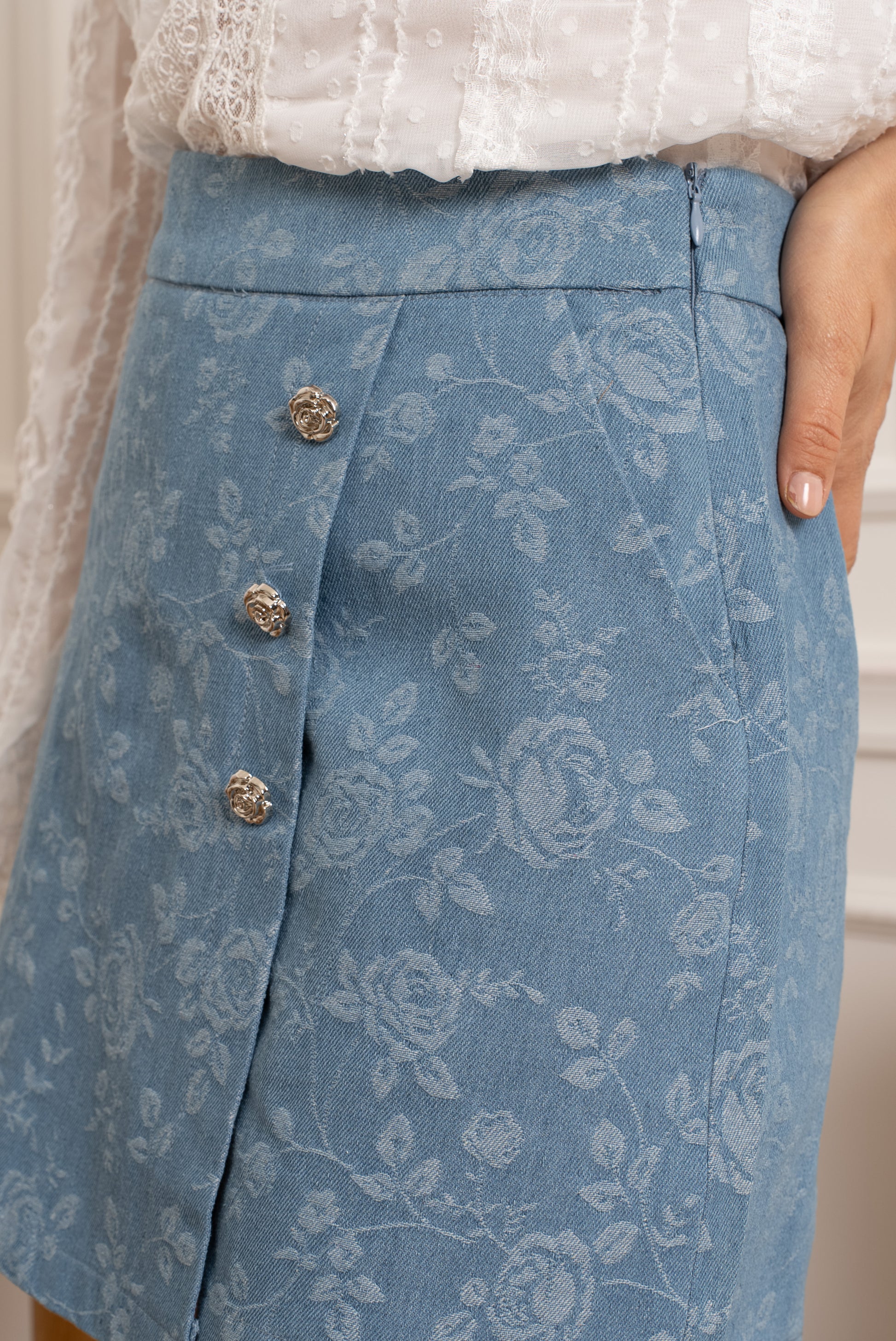 GABI DENIM SKORT - BLUE