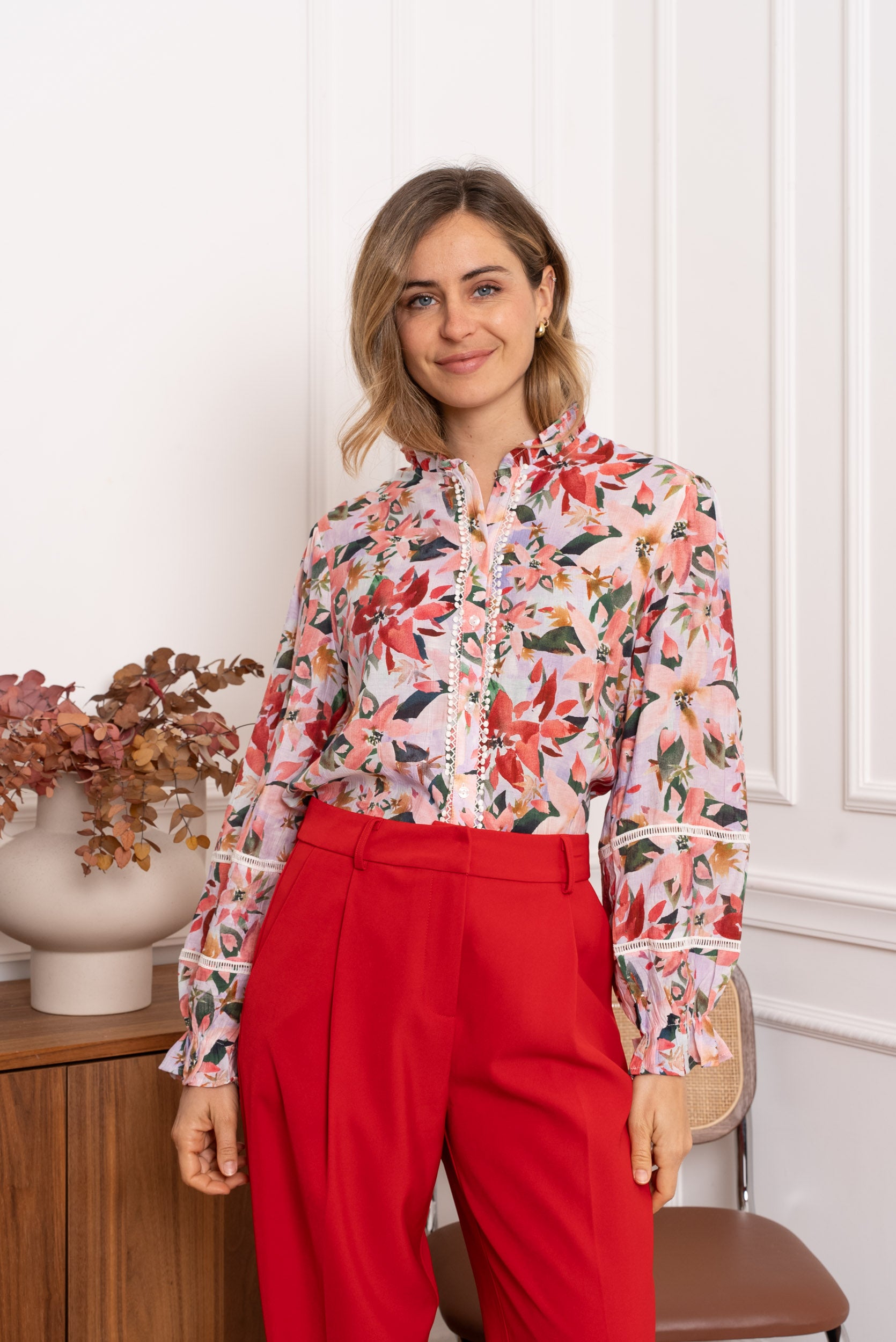 ZANI FLOWER BLOUSE - MULTI