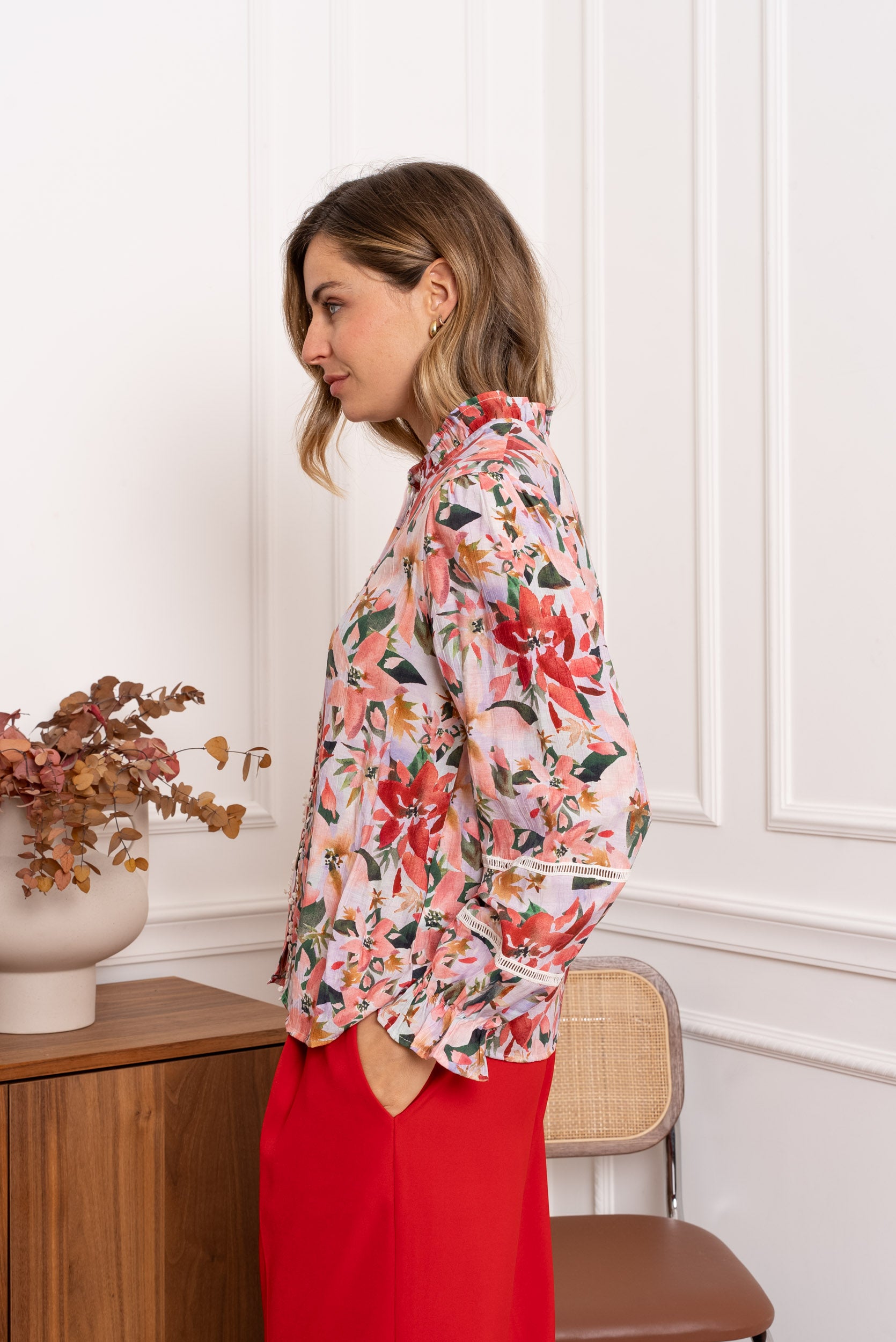 ZANI FLOWER BLOUSE - MULTI