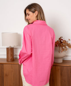 SUN & PALMS BLOUSE - PINK