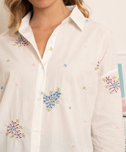 TWIGS WITH FLOWERS BLOUSE - OFFWHITE
