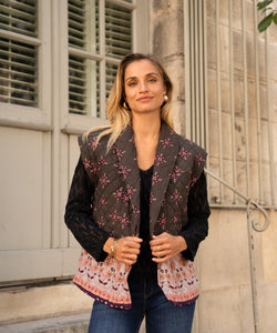 NILA QUILTED GILET - MULTI