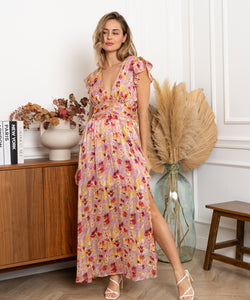 POLONA FLOWERY DRESS - PINK
