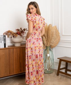 POLONA FLOWERY DRESS - PINK