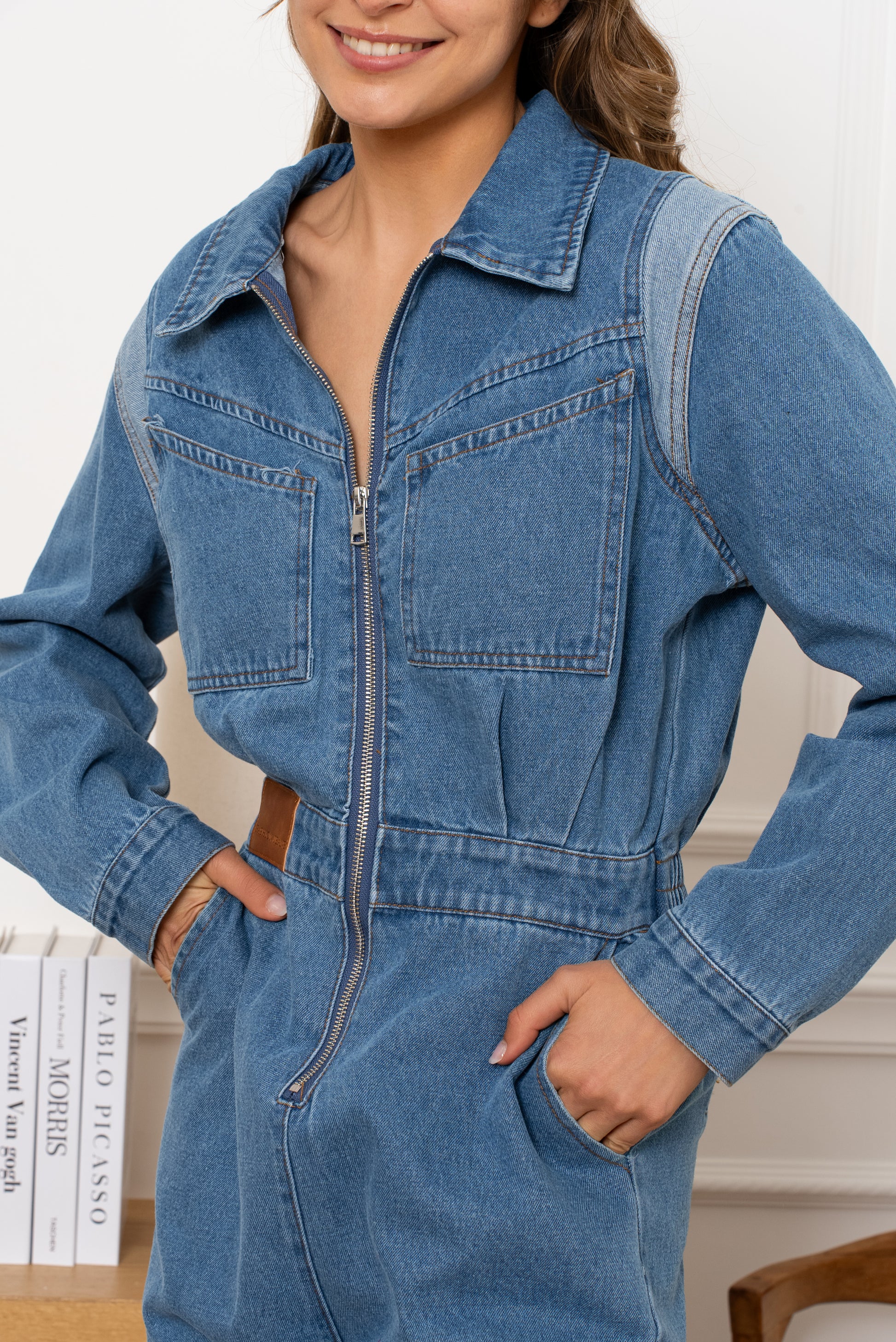 KATJA DENIM JUMPSUIT - BLUE