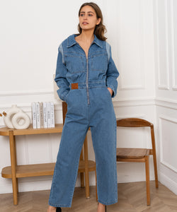 KATJA DENIM JUMPSUIT - BLUE
