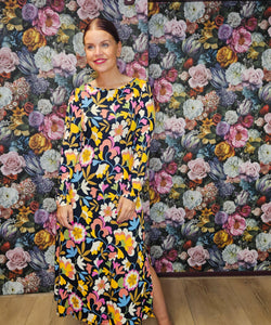 COMPAÑÍA FANTÁSTICA | BOLD FLORAL MIDI DRESS - MULTI