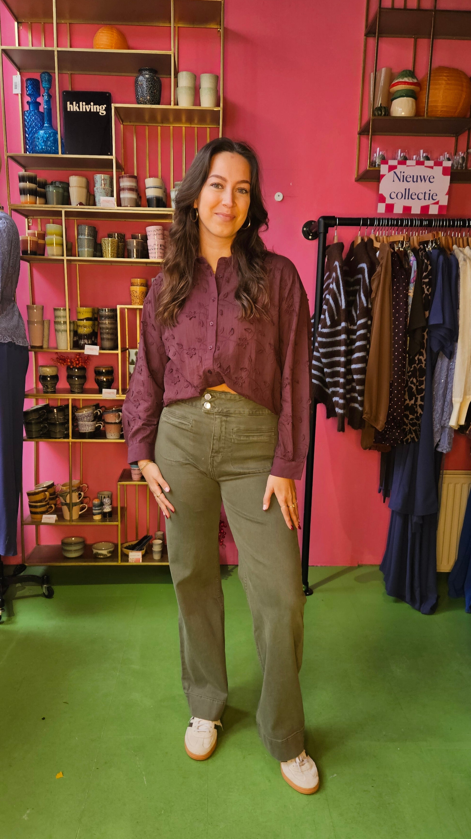 OLIVIA JEANS - OLIVE GREEN