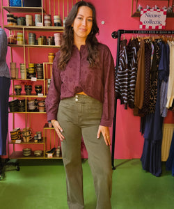 OLIVIA JEANS - OLIVE GREEN