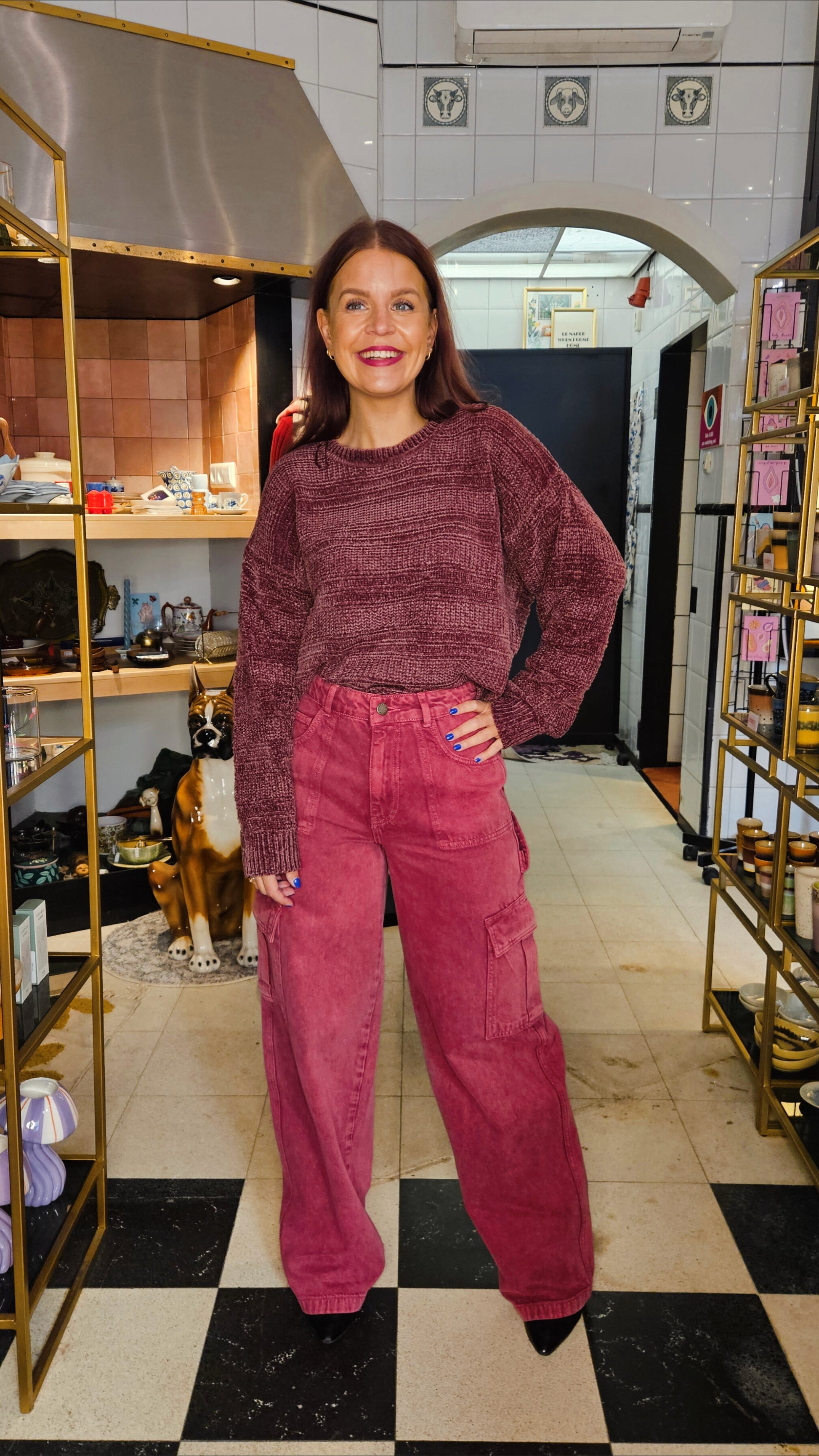 POLICENA VELVET PULLOVER - FIG