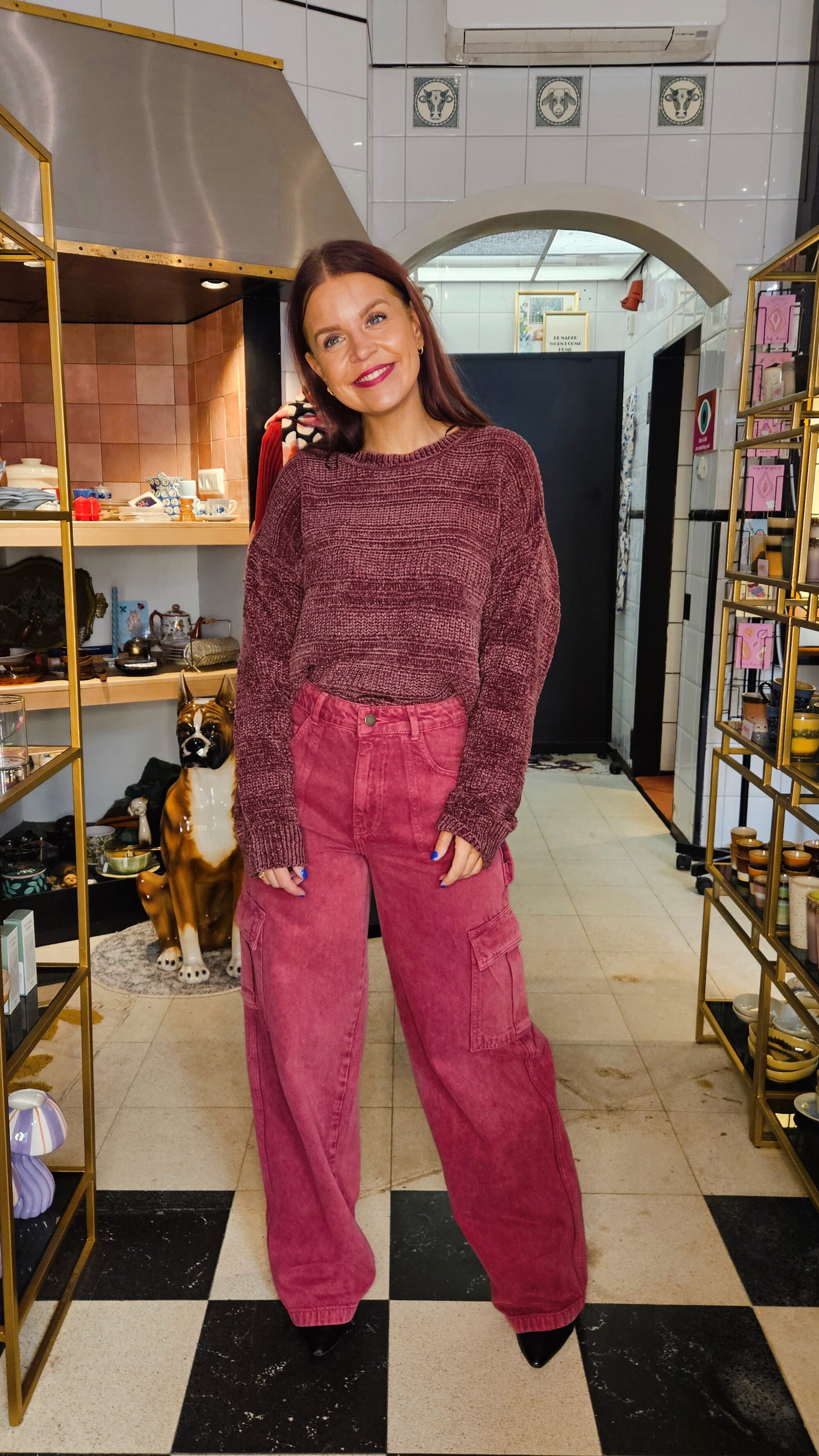 POLICENA VELVET PULLOVER - FIG