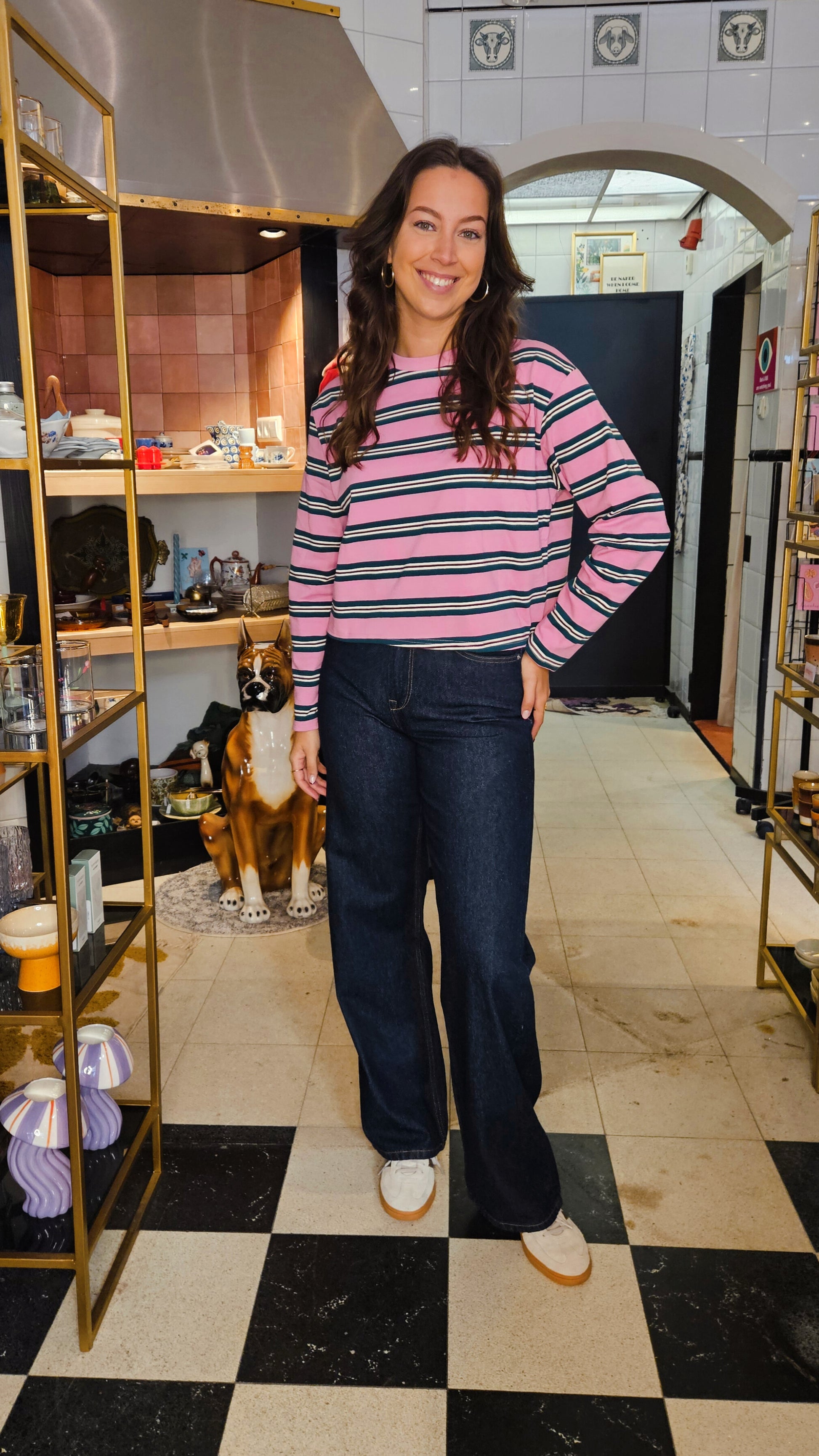 BONYE WIDE LEG JEANS - DARK BLUE