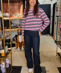 BONYE WIDE LEG JEANS - DARK BLUE