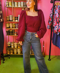 HARPER & YVE | SISI LS BLOUSE - RED CRUSH