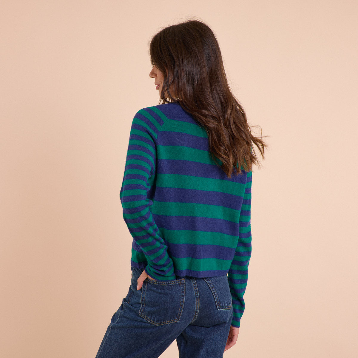 NYCOLE STRIPED SHIRT - GREEN