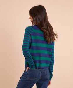 NYCOLE STRIPED SHIRT - GREEN