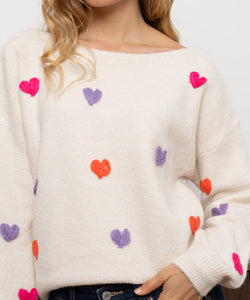 ALL ABOUT HEARTS KNIT - BEIGE