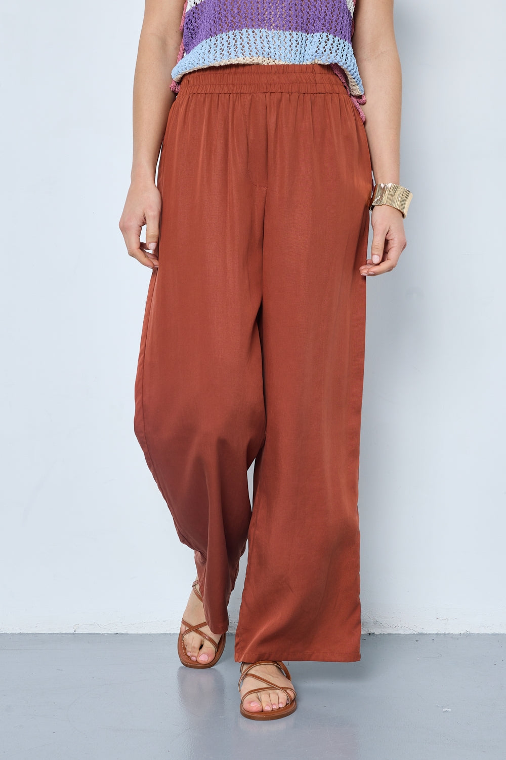 KATE LYOCELL PANTS - RUST