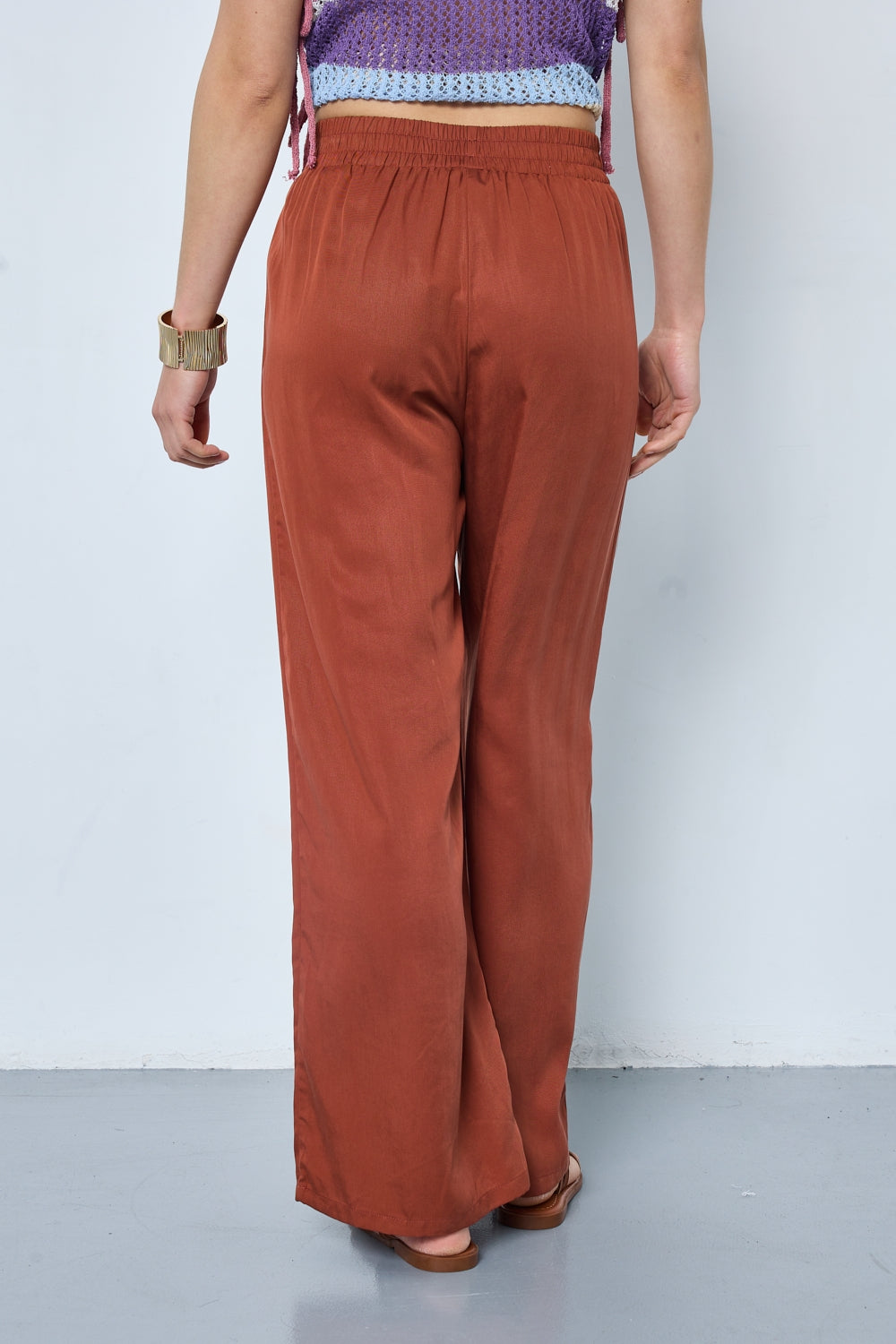 KATE LYOCELL PANTS - RUST