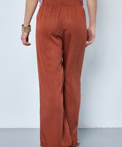 KATE LYOCELL PANTS - RUST