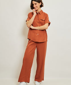 KATE LYOCELL PANTS - RUST