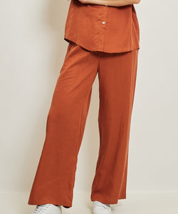 KATE LYOCELL PANTS - RUST