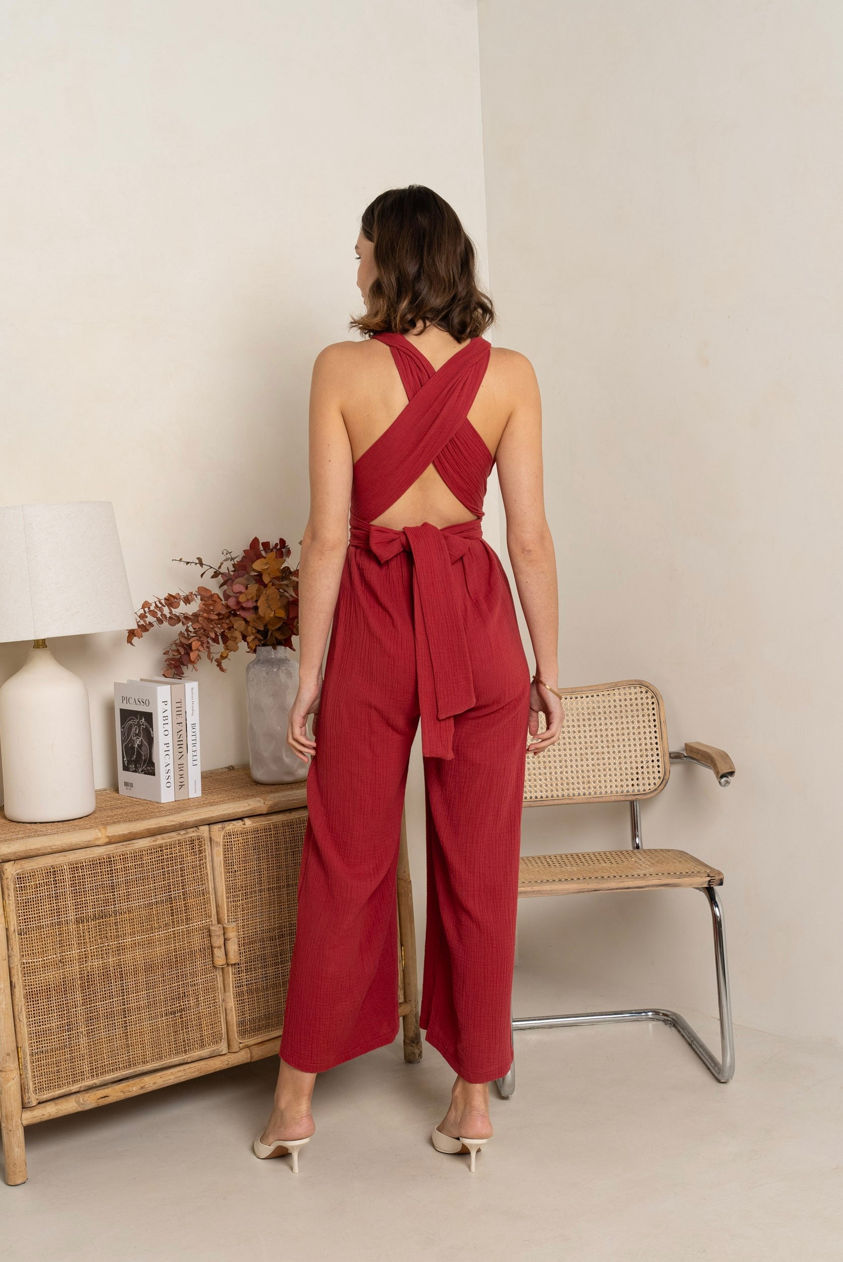 INFINITY JUMPSUIT - BRICK RED