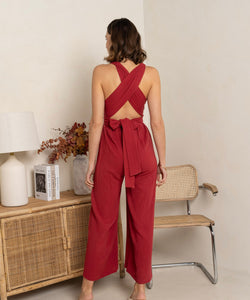 INFINITY JUMPSUIT - BRICK RED