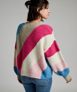 RAINBOW KNIT - FUCHSIA/BLUE