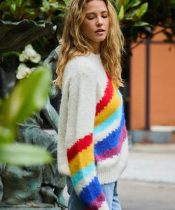 LOVING RAINBOW KNIT - ECRU