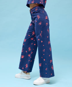 VONNI DENIM JEANS - NAVY/PINK