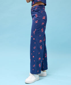 VONNI DENIM JEANS - NAVY/PINK