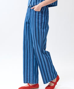 MARION STRIPED JEANS - BLUE