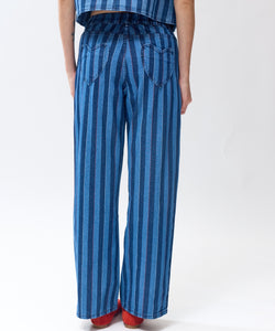 MARION STRIPED JEANS - BLUE